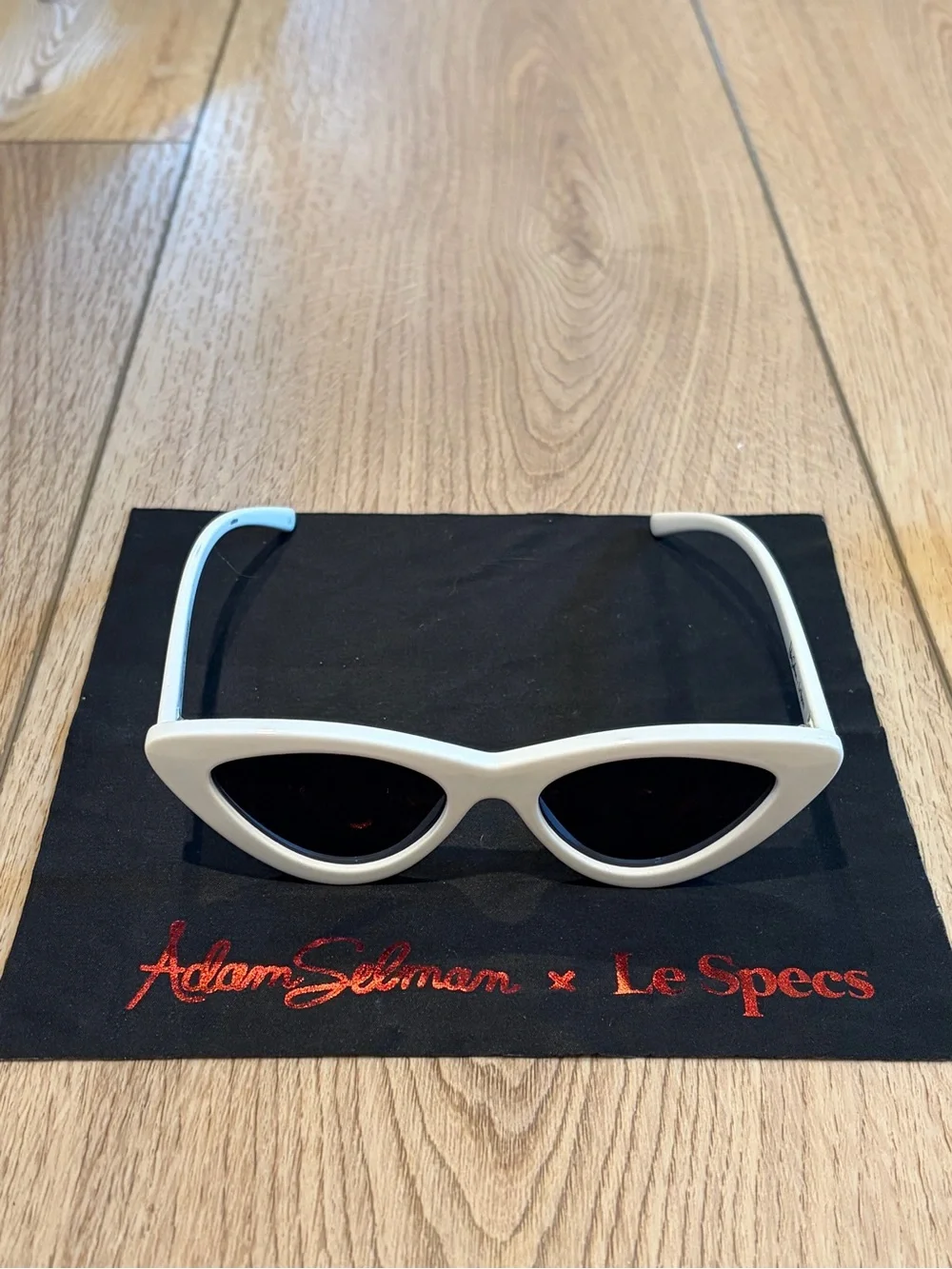 Adam Selman x Le Specs The Last Lolita White Cat Eye Sunglasses